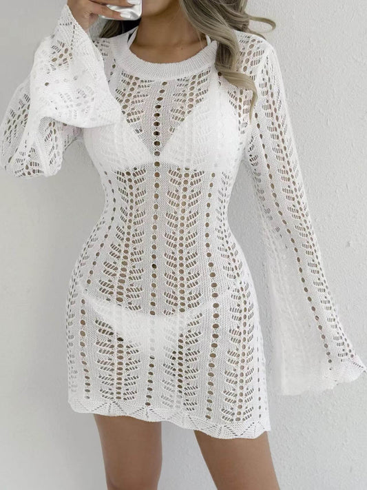 Crochet Knit Beach Cover-Up Dress