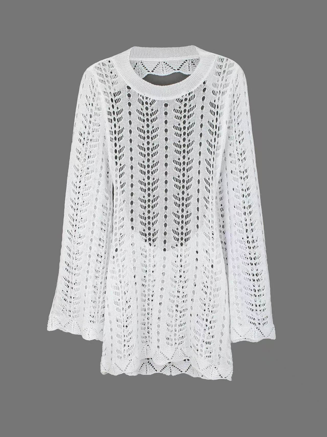 Crochet Knit Beach Cover-Up Dress