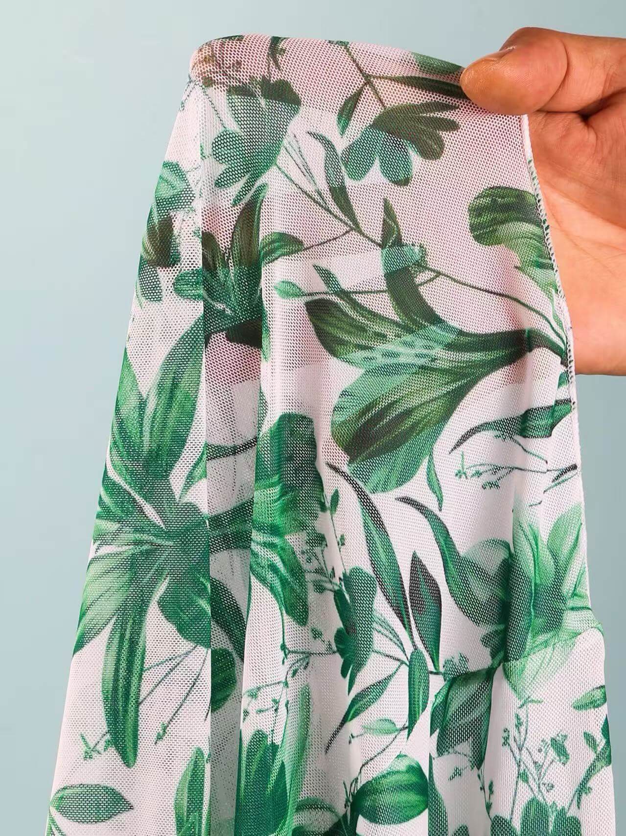 Floral Halter One-Piece & Sarong Set