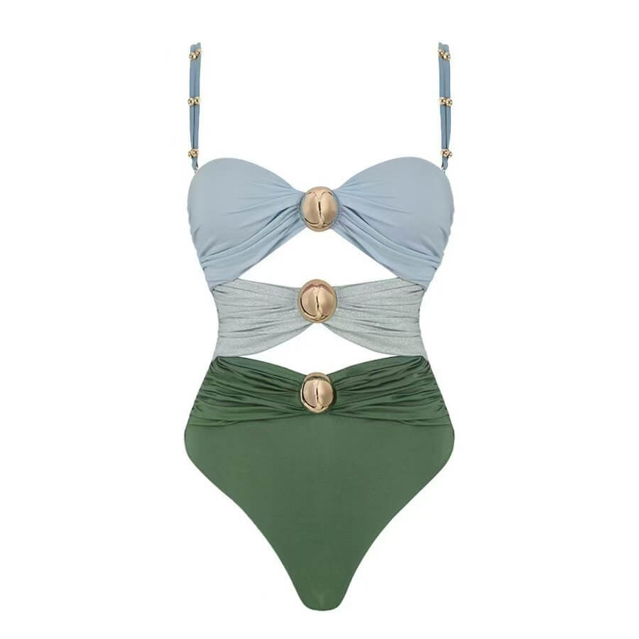 Cutout One-Piece & Sarong Set